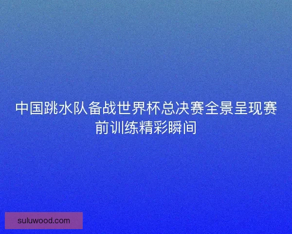 中国跳水队备战世界杯总决赛全景呈现赛前训练精彩瞬间
